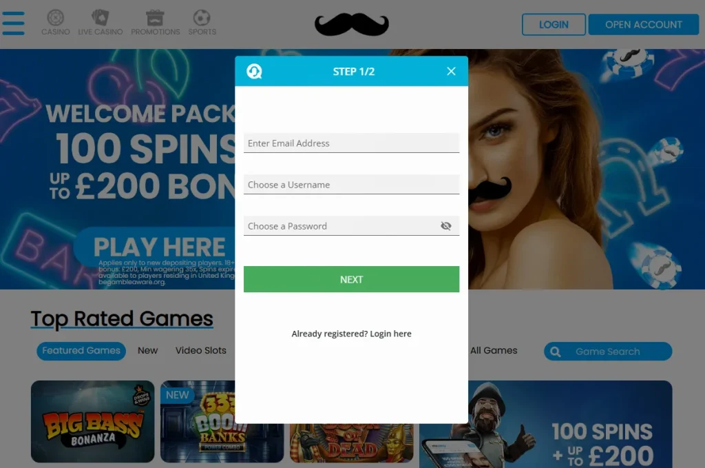 Account Setup at Mr.Play
