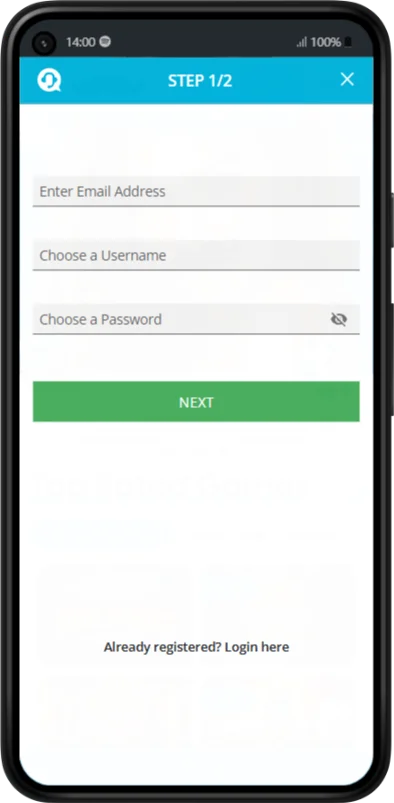 Registration via Mr Play casino app