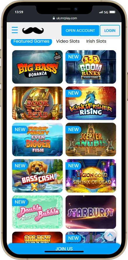 Mr Play Mobile app of iPhone